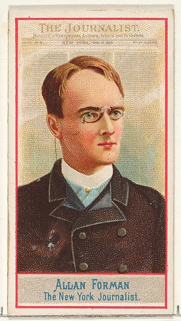 Allen & Ginter, Allan Forman, The New York Journalist, from the American Editors series (N1) for Allen & Ginter Cigarettes Brands