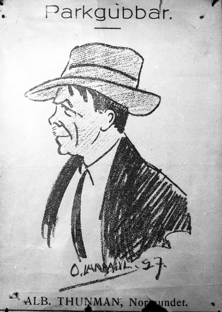 Unknown artist, Teckning, Albert Thunman, Norrsundet.