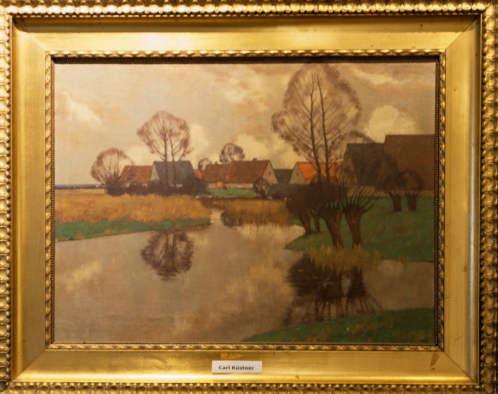Carl Küstner, Ölgemälde Altrhein Idylle