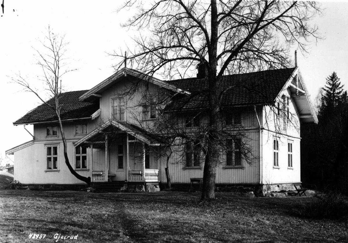 Anders Beer Wilse, Gjersrud gård, Oslo Østre Aker. Våningshuset.