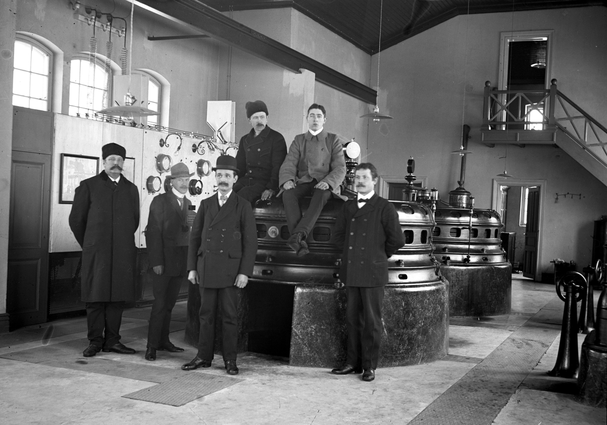 Ellert Johan Viktor Sörman, Ekeby kraftverk, maskinhallen. Fotograf: E Sörman.