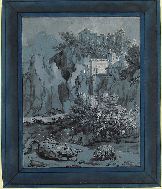 Jean-Baptiste Oudry, The Fox, the Flies, and the Hedgehog, from La Fontaine's "Fables", XII, 13