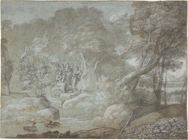 Claude Lorrain (Claude Gellée), Landscape with Apollo and the Muses