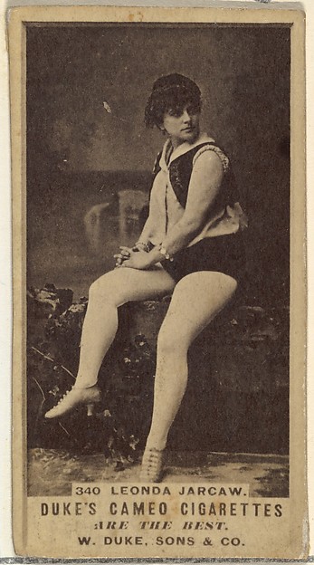 W. Duke, Sons & Co., Card Number 340, Leonda Jarcaw, from the Actors and Actresses series (N145-5) issued by Duke Sons & Co. to promote Cameo Cigarettes
