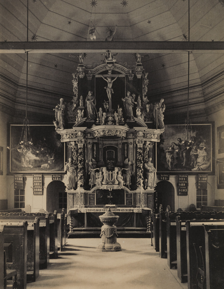 Wilhelm Weimar, Innenraum der alten Dreifaltigkeitskirche in Hamburg-Hamm