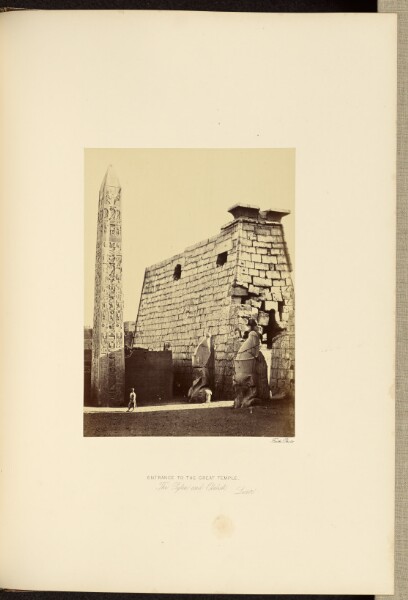 Francis Frith, Entrance to the Great Temple, the Pylon and Obelisk, Luxor