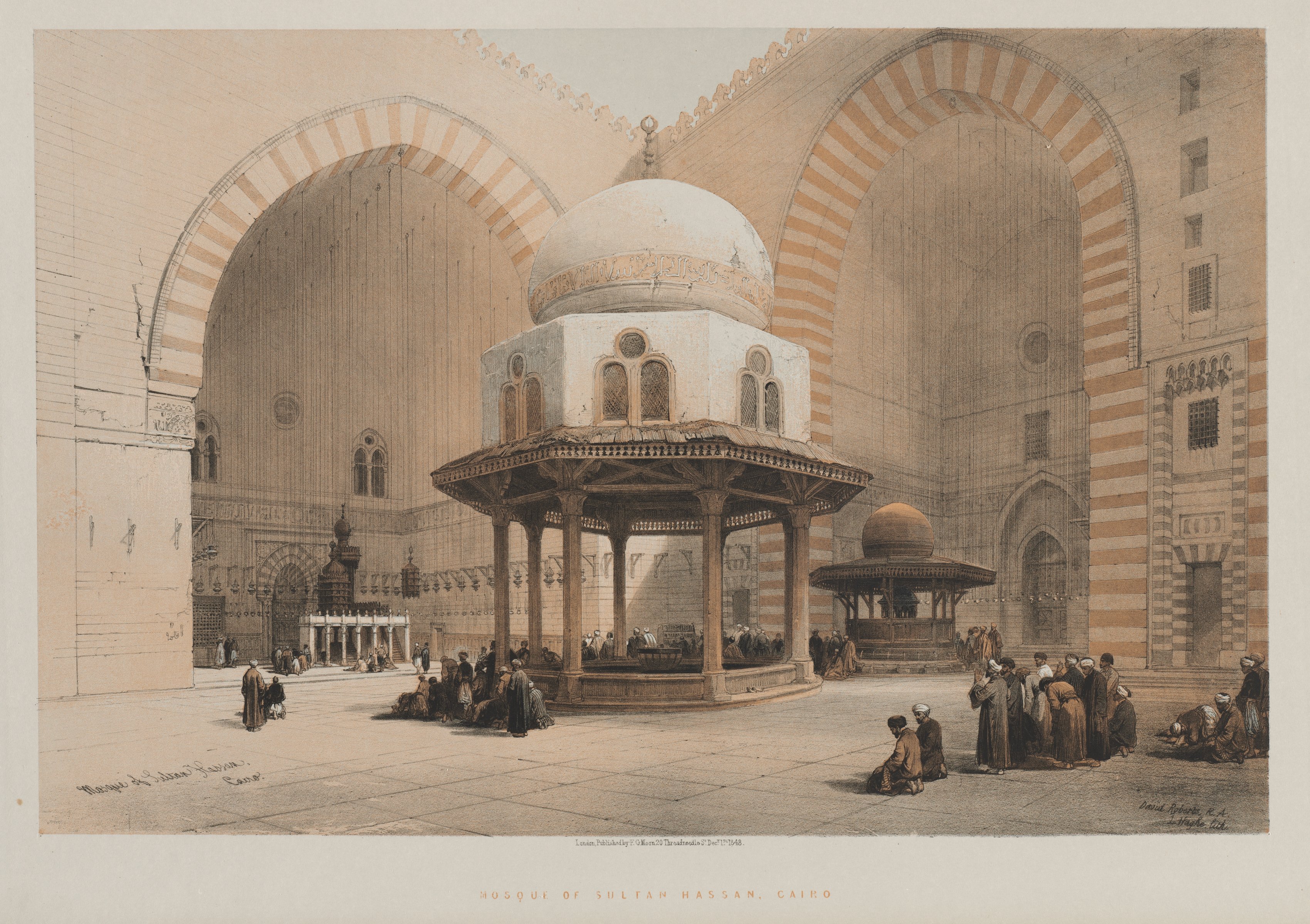 Louis Haghe, Egypt & Nubia, Volume III, No. 8: Mosque of Sultan Hassan, Cairo