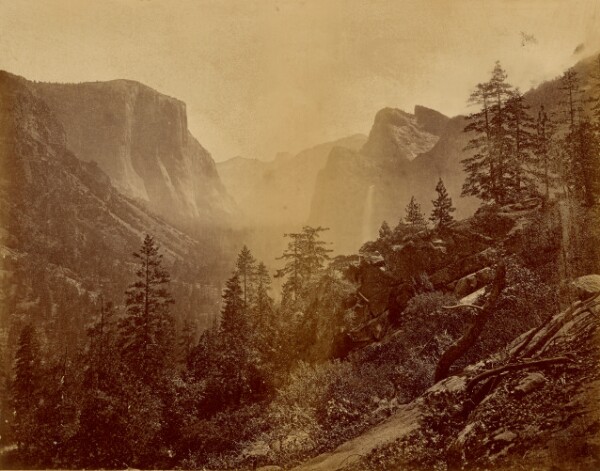 Eadweard J. Muybridge, Yosemite Valley (Early Morning from Rock of the Moon) [No. 2]
