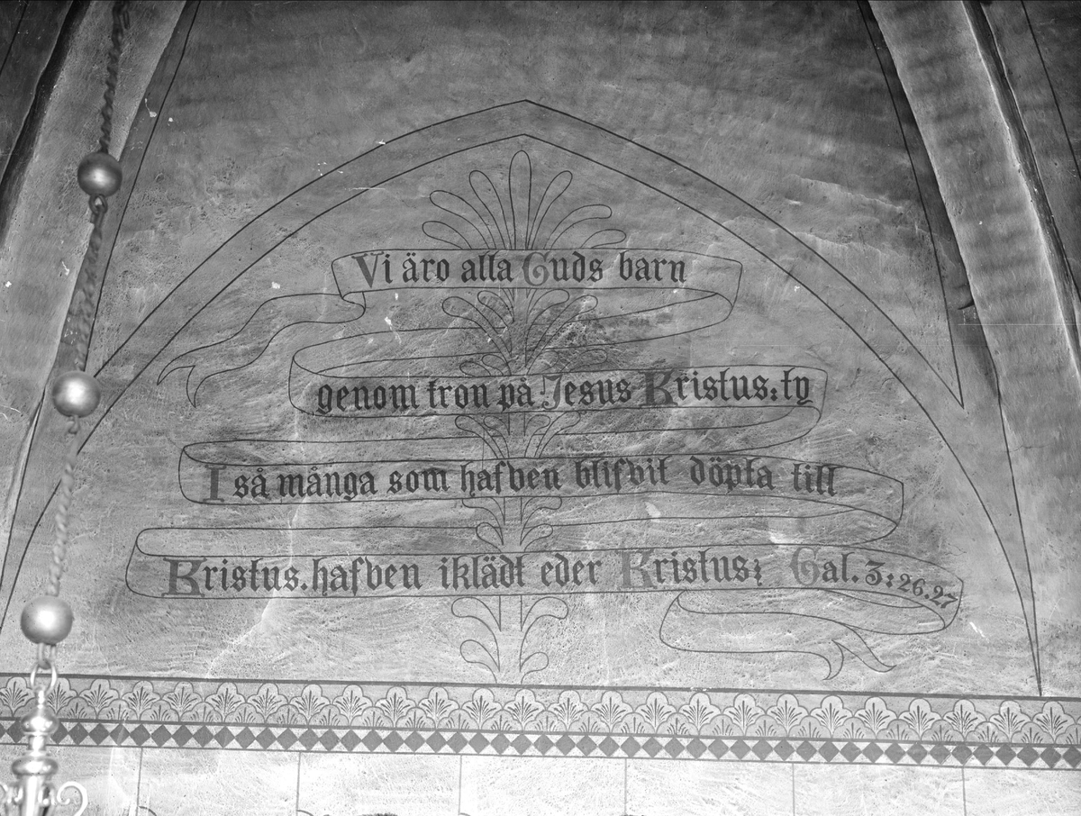 Okänd,, Lime painting in church, Uppland