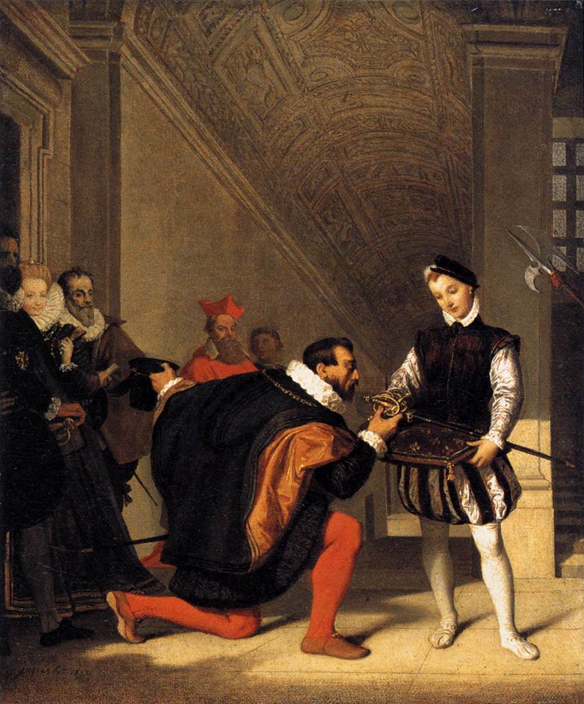 Jean-Auguste-Dominique Ingres, Don Pedro of Toledo Kissing Henry IV's Sword