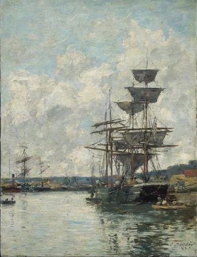 Eugène Louis Boudin, Boats in Le Havre