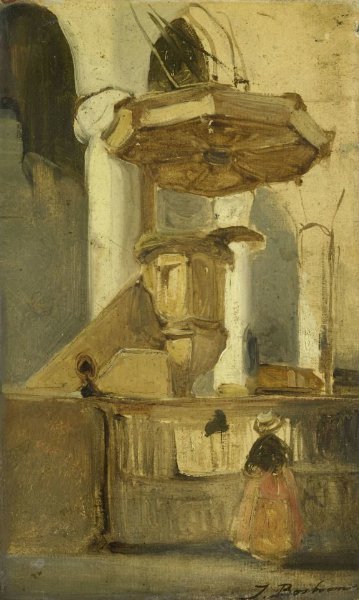 Johannes Bosboom, The Pulpit of the Church in Hoorn