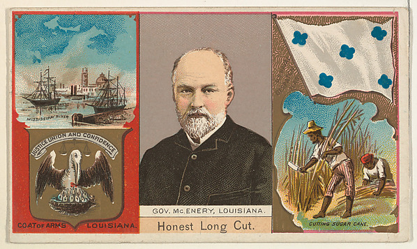 W. Duke, Sons & Co., Governor McEnery, Louisiana, from "Governors, Arms, Etc." series (N133-1), issued by Duke Sons & Co.