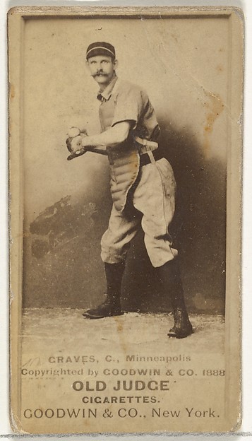 Goodwin & Company, Frank Norris Graves, Catcher, Minneapolis, from the Old Judge series (N172) for Old Judge Cigarettes