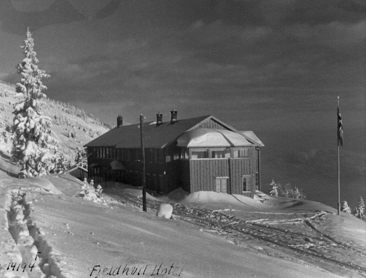 Anders Beer Wilse, Fjellhvil Hotell, vinter, sno.