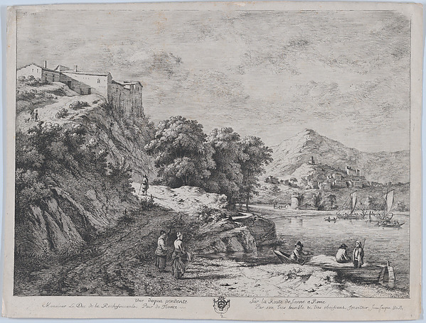 Jean Jacques de Boissieu, View of the Water Along the Route from Sienna to Rome