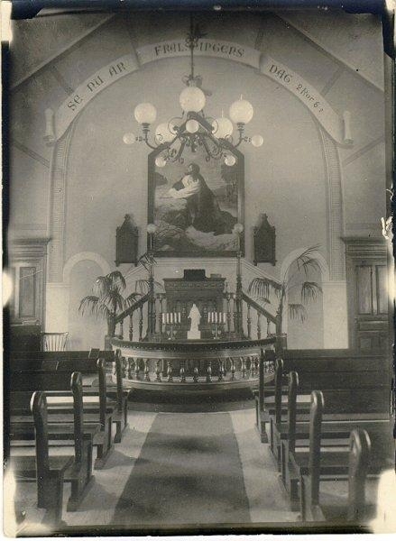 Unknown artist, Kv. Norra Frode. S:t Olofsgatan 35, S:t Johanniskyrkan (Metodistkyrkan). Interiör.