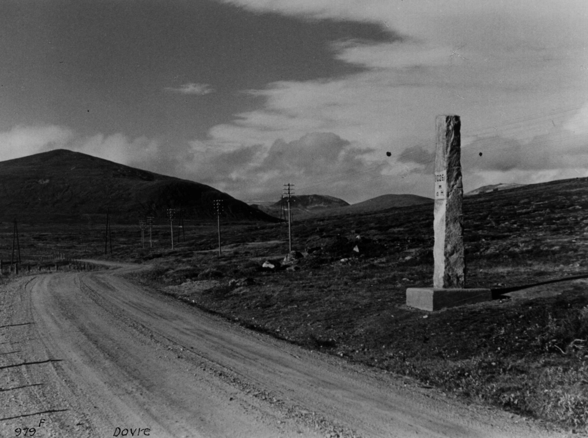 Anders Beer Wilse, Samferdsel, Vei, Hoyeste punkt, 1026 m.o.h., Bauta