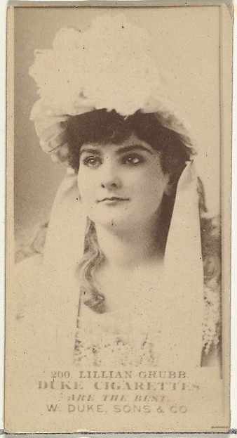 W. Duke, Sons & Co., Card Number 200, Lillian Grubb, from the Actors and Actresses series (N145-7) issued by Duke Sons & Co. to promote Duke Cigarettes