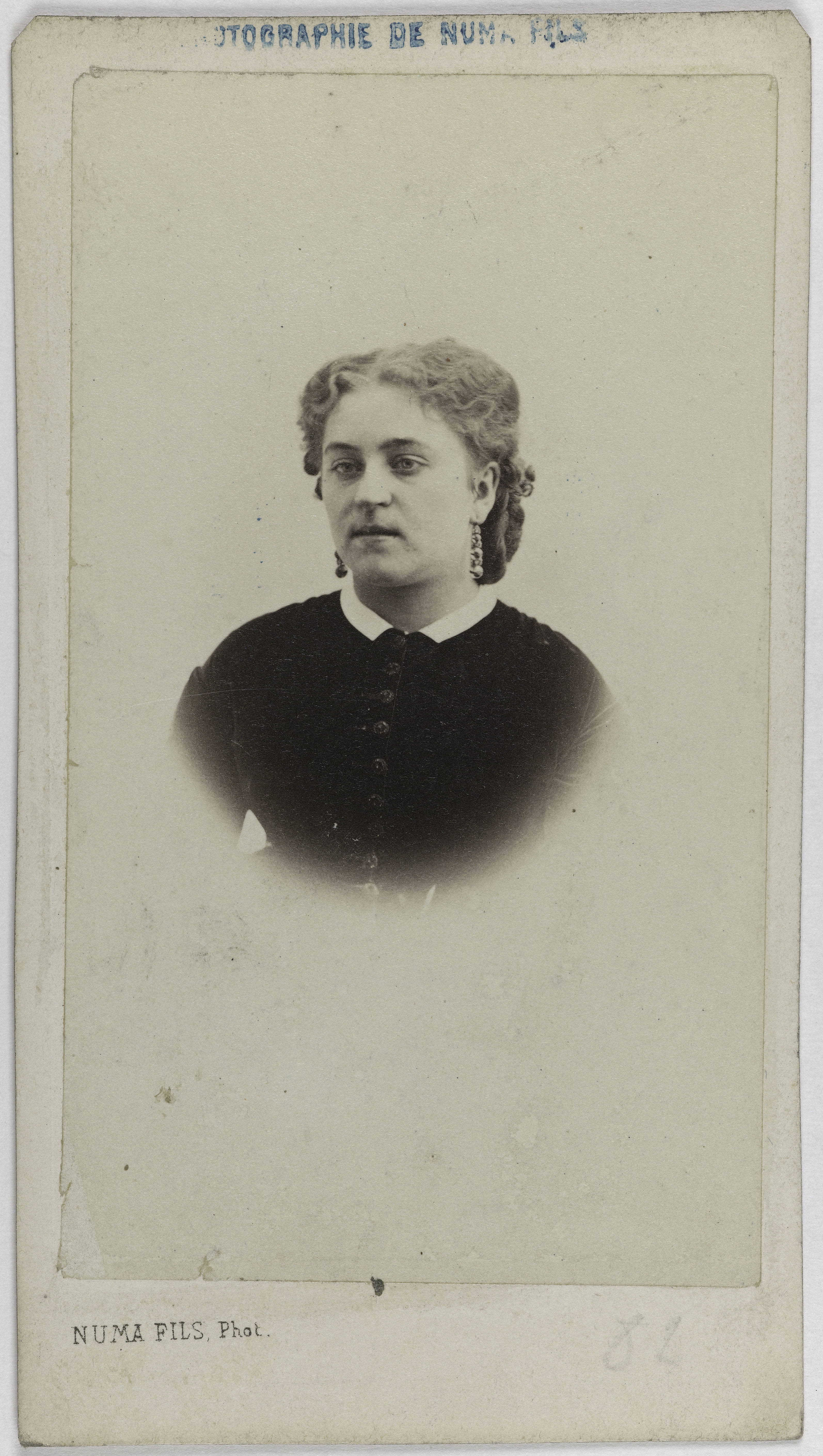 Numa Fils, Portrait d'Adeline Blanche Pierson, (1842-1919), (actrice)
