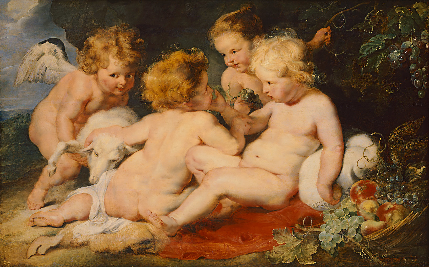 Peter Paul Rubens, Christ and John the Baptist as children and two angels