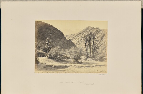 Francis Frith, The Wadee Feyran, Sinai, Second View