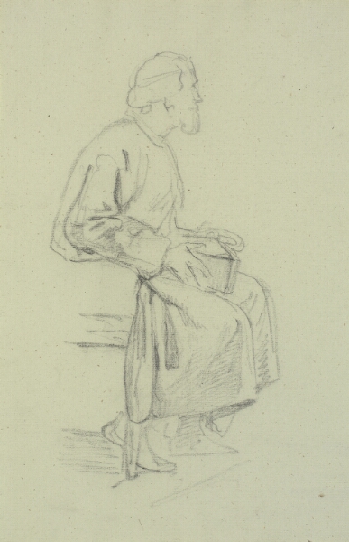 Wilhelm Marstrand, Figurstudier. Siddende gammel mand