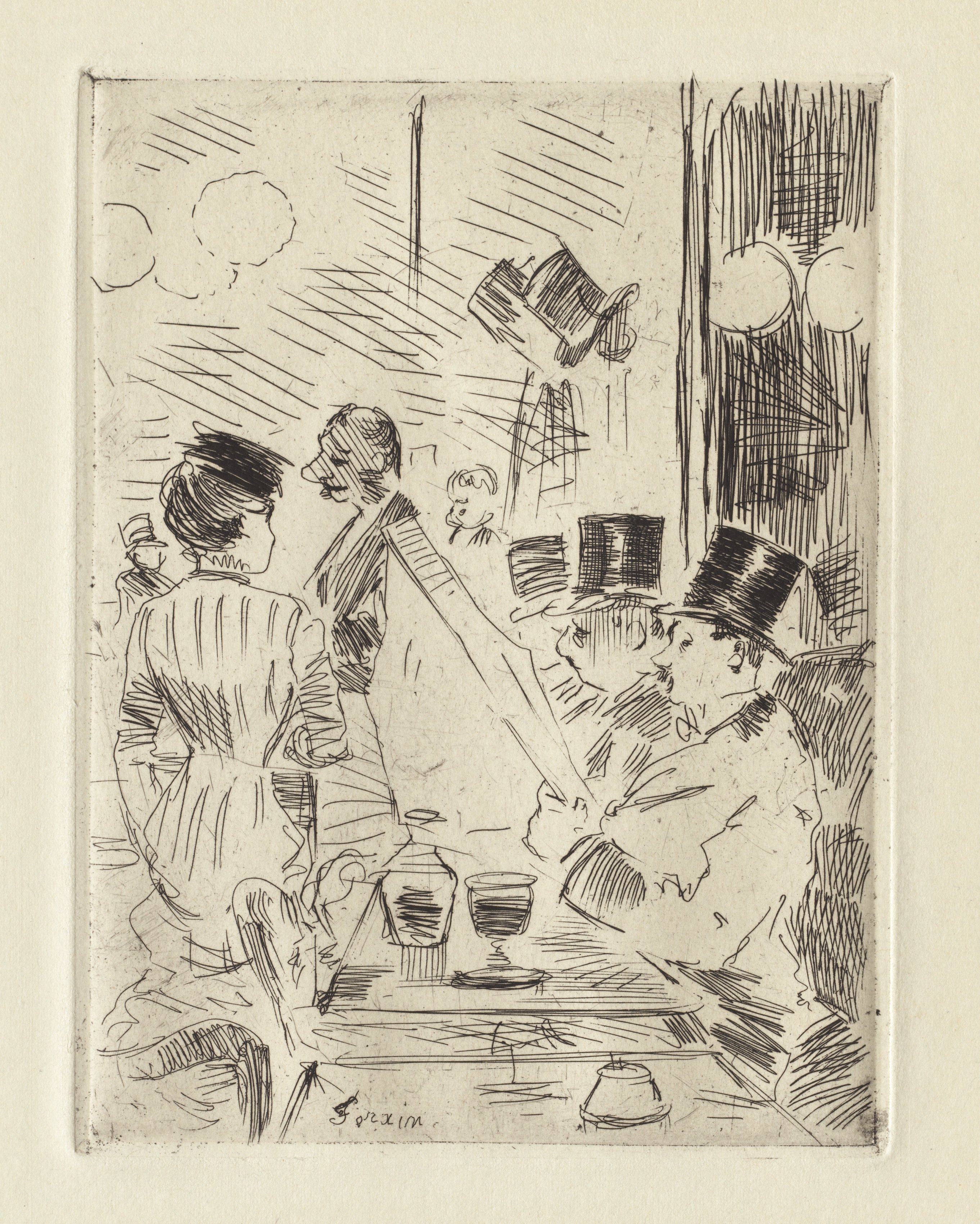 Jean Louis Forain, The Café of the New Athens