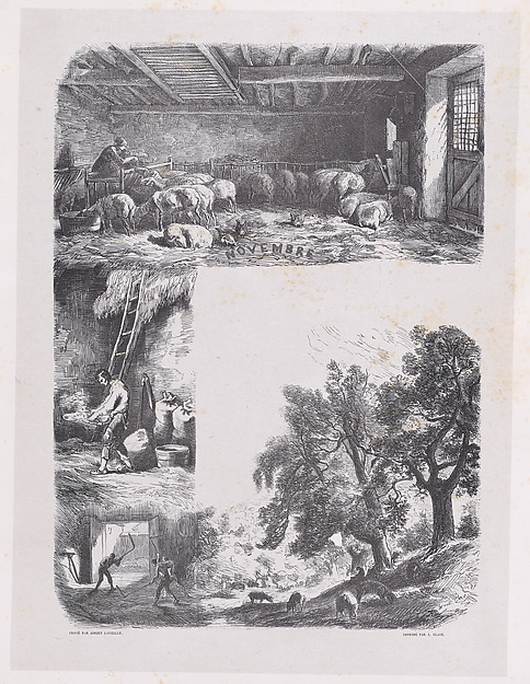 Charles Jacque, November, from "Album of Rustic Subjects"