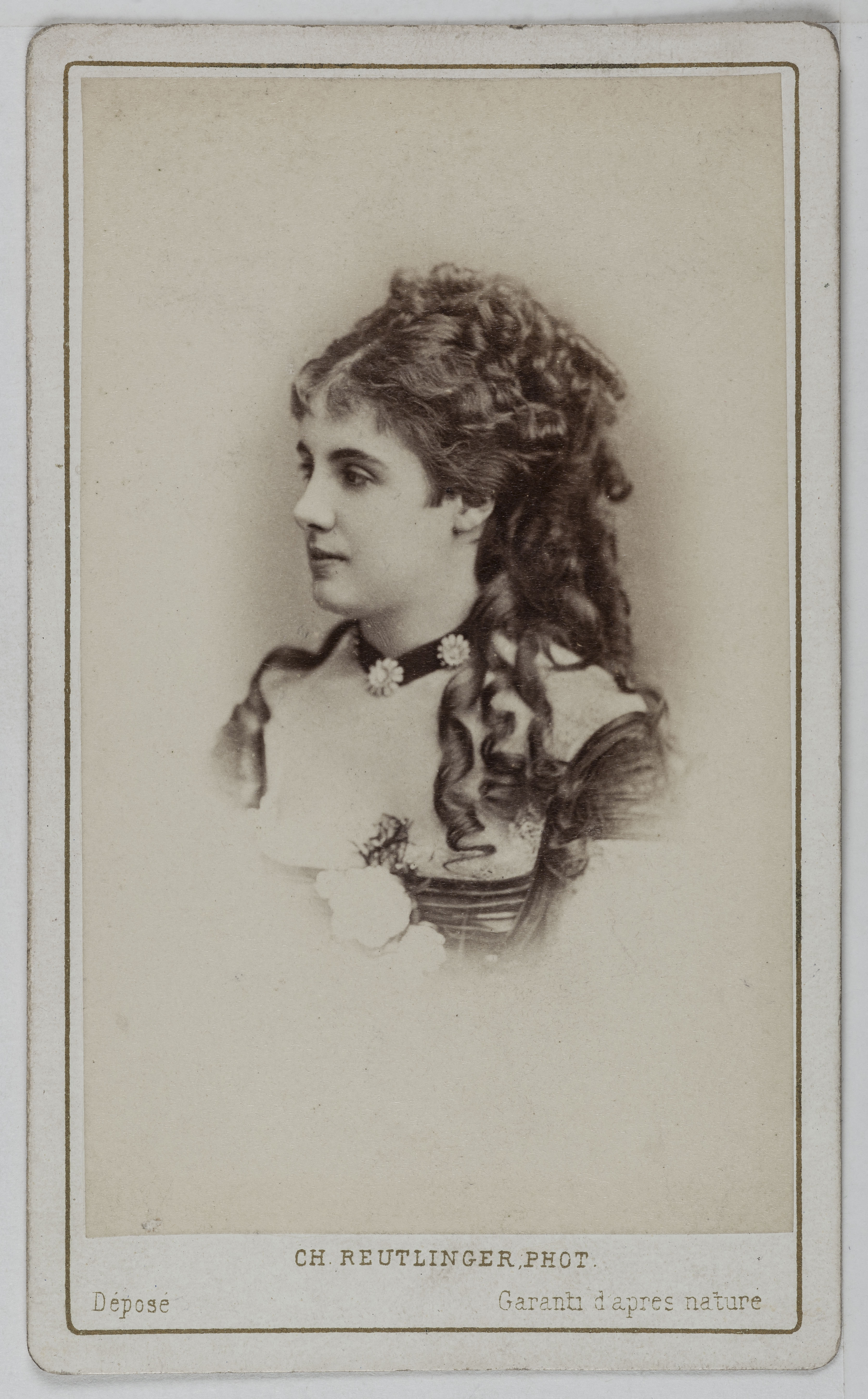 Charles Reutlinger, Portrait de Nelson, actrice au théâtre de la Porte Saint-Martin, au théâtre des Variétés et au théâtre Dejazet en 1861.