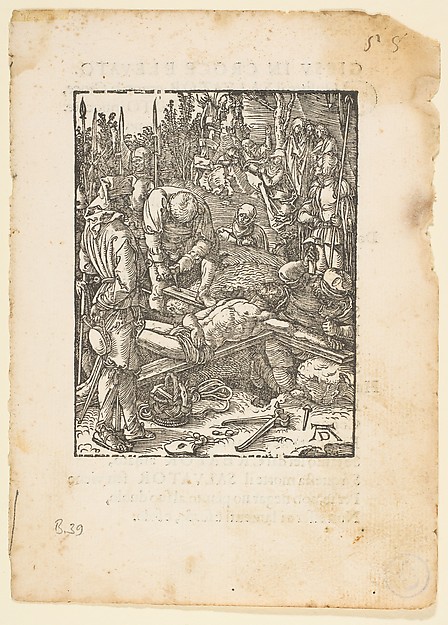 Albrecht Dürer, Christ Nailed to The Cross, from "The Small Passion", edition Venice