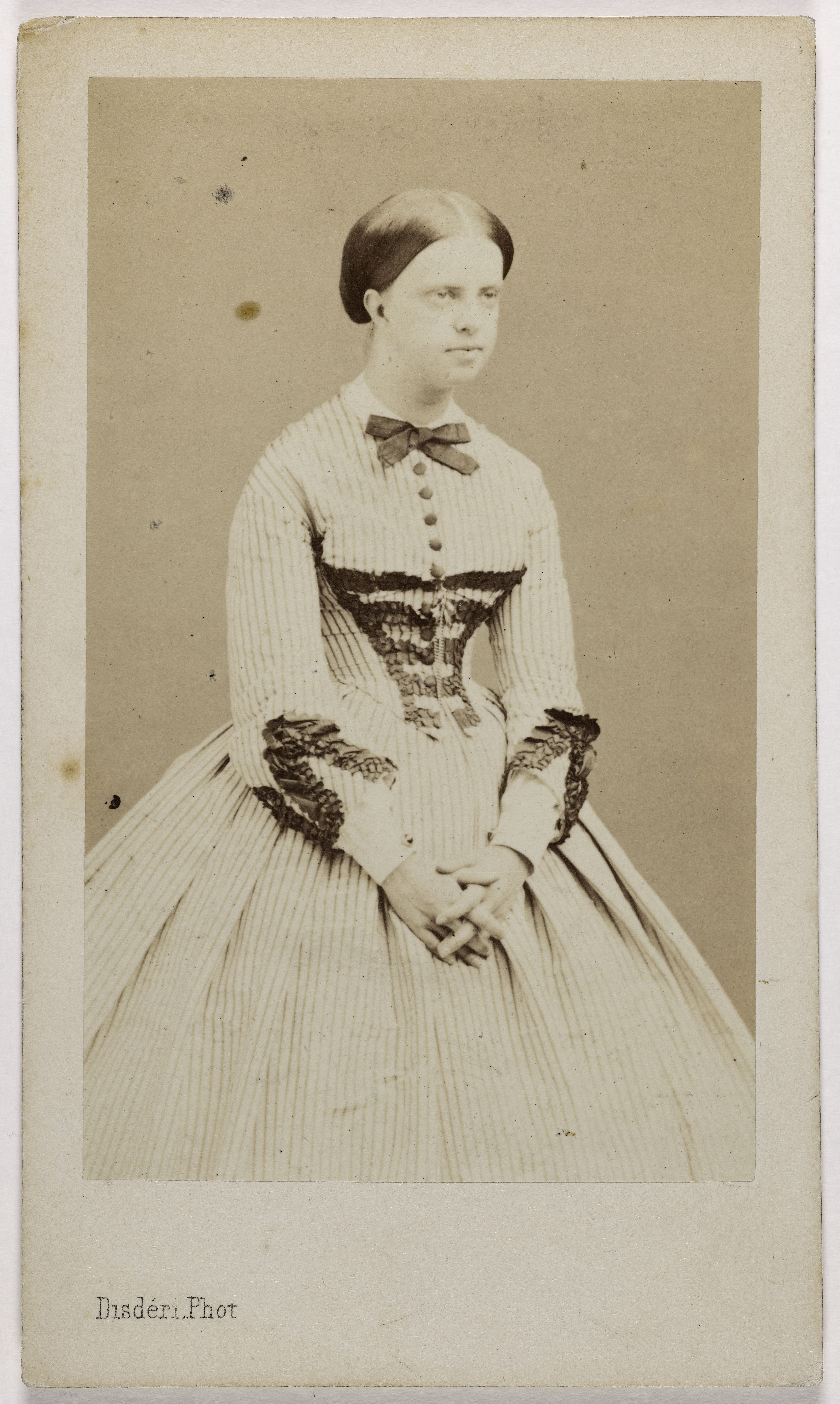 André-Adolphe-Eugène Disdéri, Portrait de la Princesse de Bonaparte (née Clothilde de Savoie) (1843-1911), (femme du Prince Napoléon)