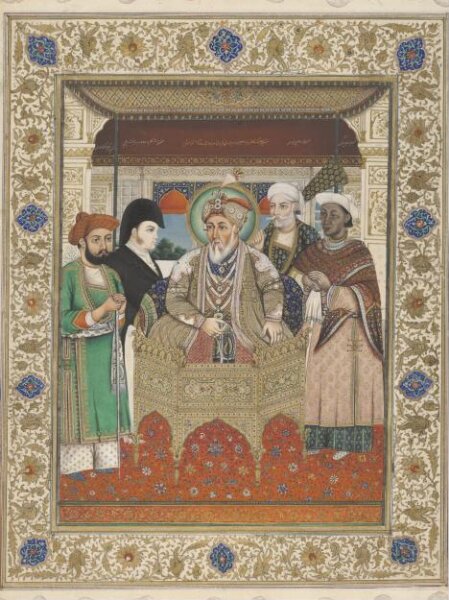 Unknown, Portrait of Akbar II with Sir Charles Theophilus Metcalf and court dignitaries