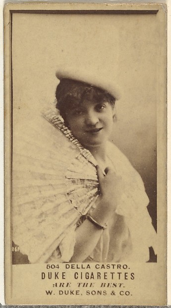 W. Duke, Sons & Co., Card Number 504, Della Castro, from the Actors and Actresses series (N145-7) issued by Duke Sons & Co. to promote Duke Cigarettes