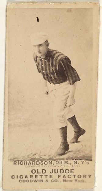 Goodwin & Company, Danny Richardson, 2nd Base, New York, from the Old Judge series (N172) for Old Judge Cigarettes