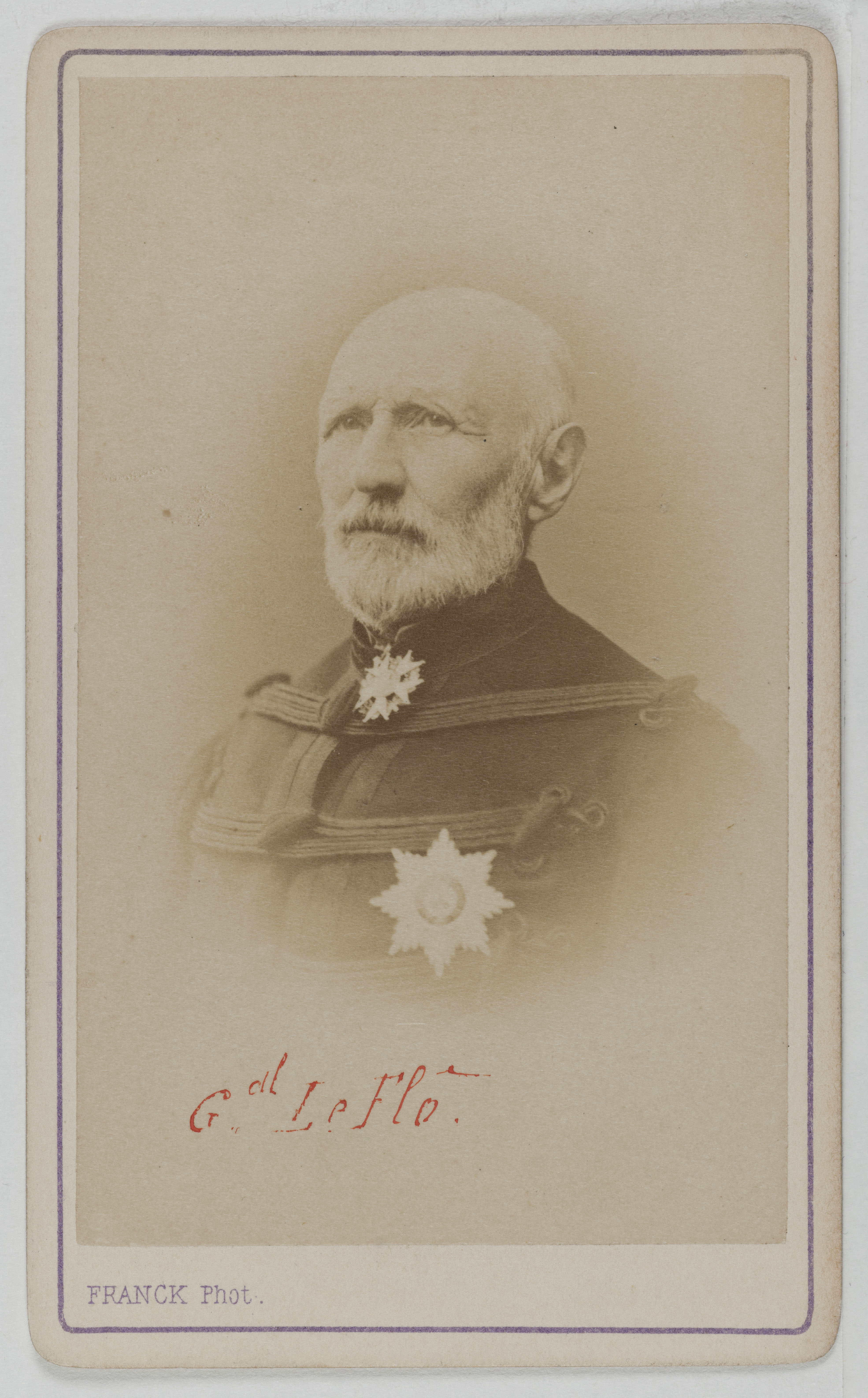 Franck, Portrait d'Adolphe Leflo (Emmanuel, Charles), (1804-1887), général et diplomate