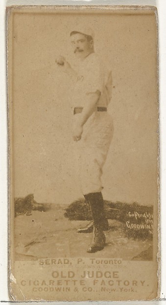 Goodwin & Company, William I. "Billy" Serad, Pitcher, Toronto Canucks, from the Old Judge series (N172) for Old Judge Cigarettes