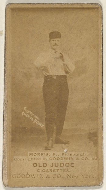 Goodwin & Company, Ed Morris, Pitcher, Pittsburgh, from the Old Judge series (N172) for Old Judge Cigarettes