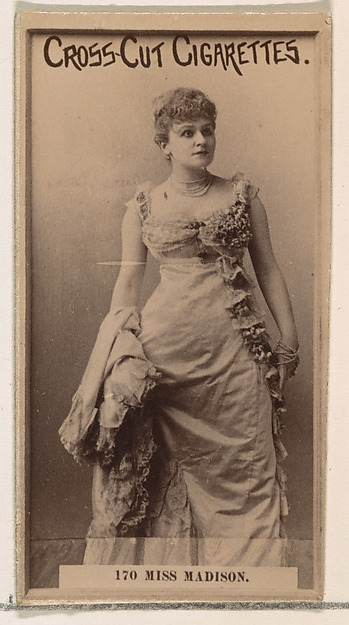 W. Duke, Sons & Co., Card Number 170, Miss Madison, from the Actors and Actresses series (N145-2) issued by Duke Sons & Co. to promote Cross Cut Cigarettes