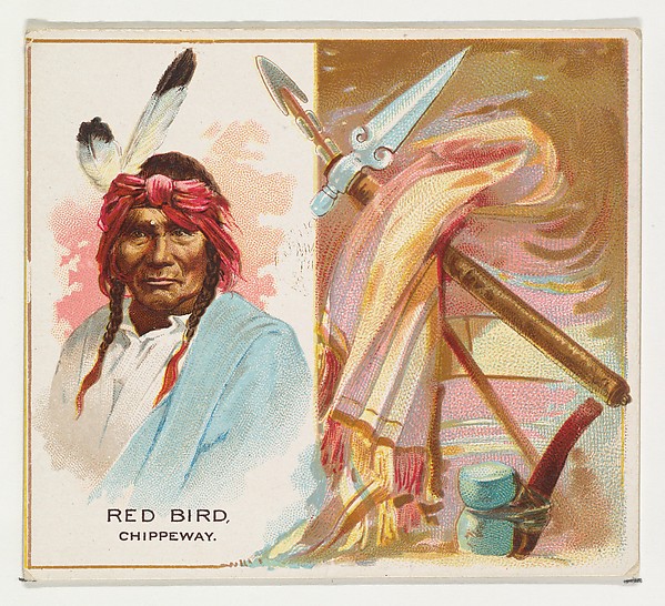 Allen & Ginter, Red Bird, Chippeway, from the American Indian Chiefs series (N36) for Allen & Ginter Cigarettes