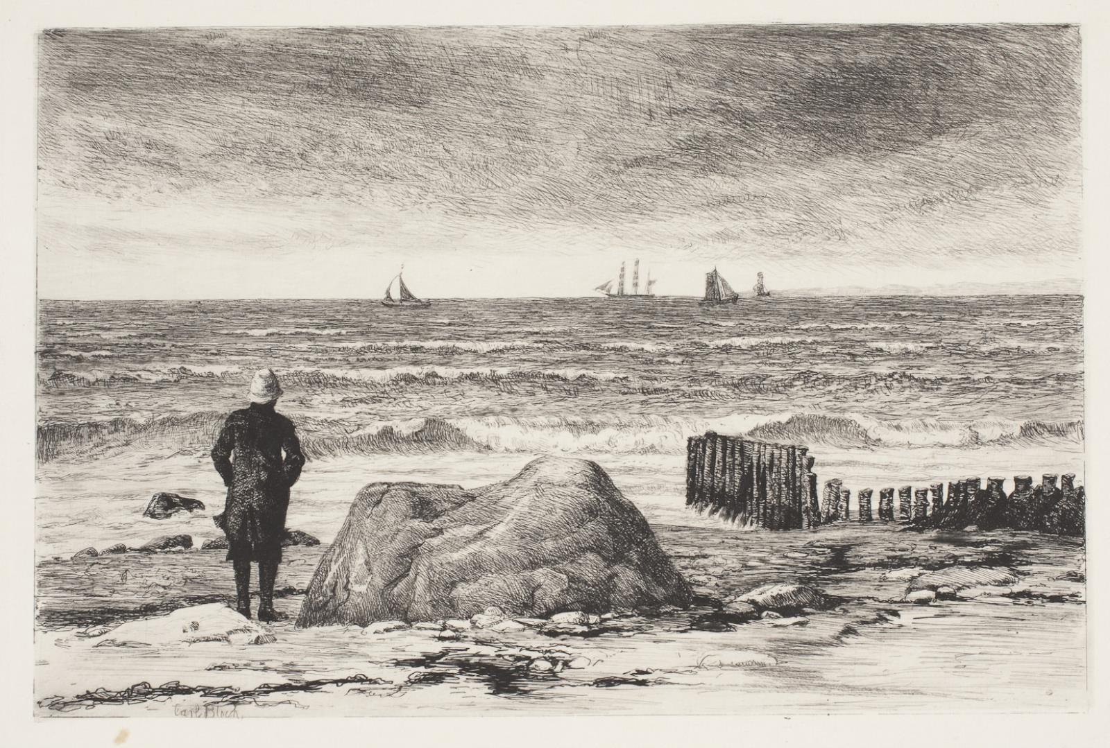 Carl Bloch, Blæsevejr. Søstykke