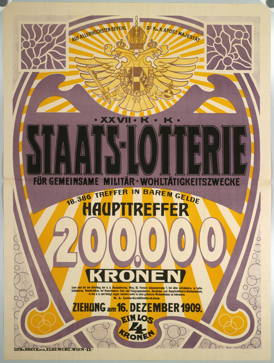 Anonym, XXVII. STAATS-LOTTERIE FÜR GEMEINSAME MILITÄR-WOHLTÄTIGKEITSZWECKE; 1909