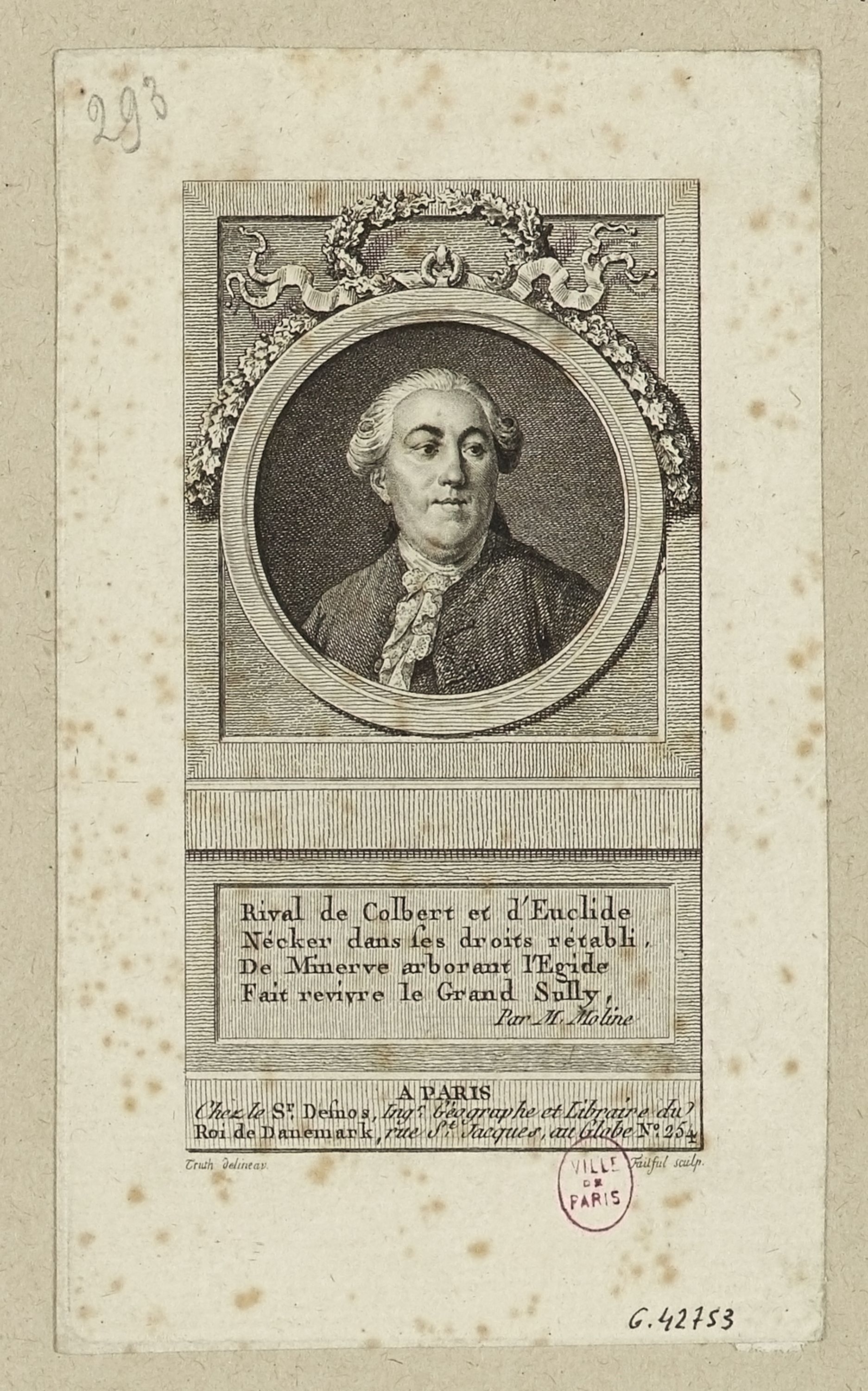 Anonyme, Portrait de Necker.