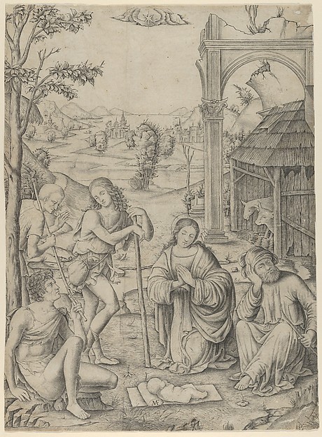 Marcantonio Raimondi, The Adoration of the Shepherds
