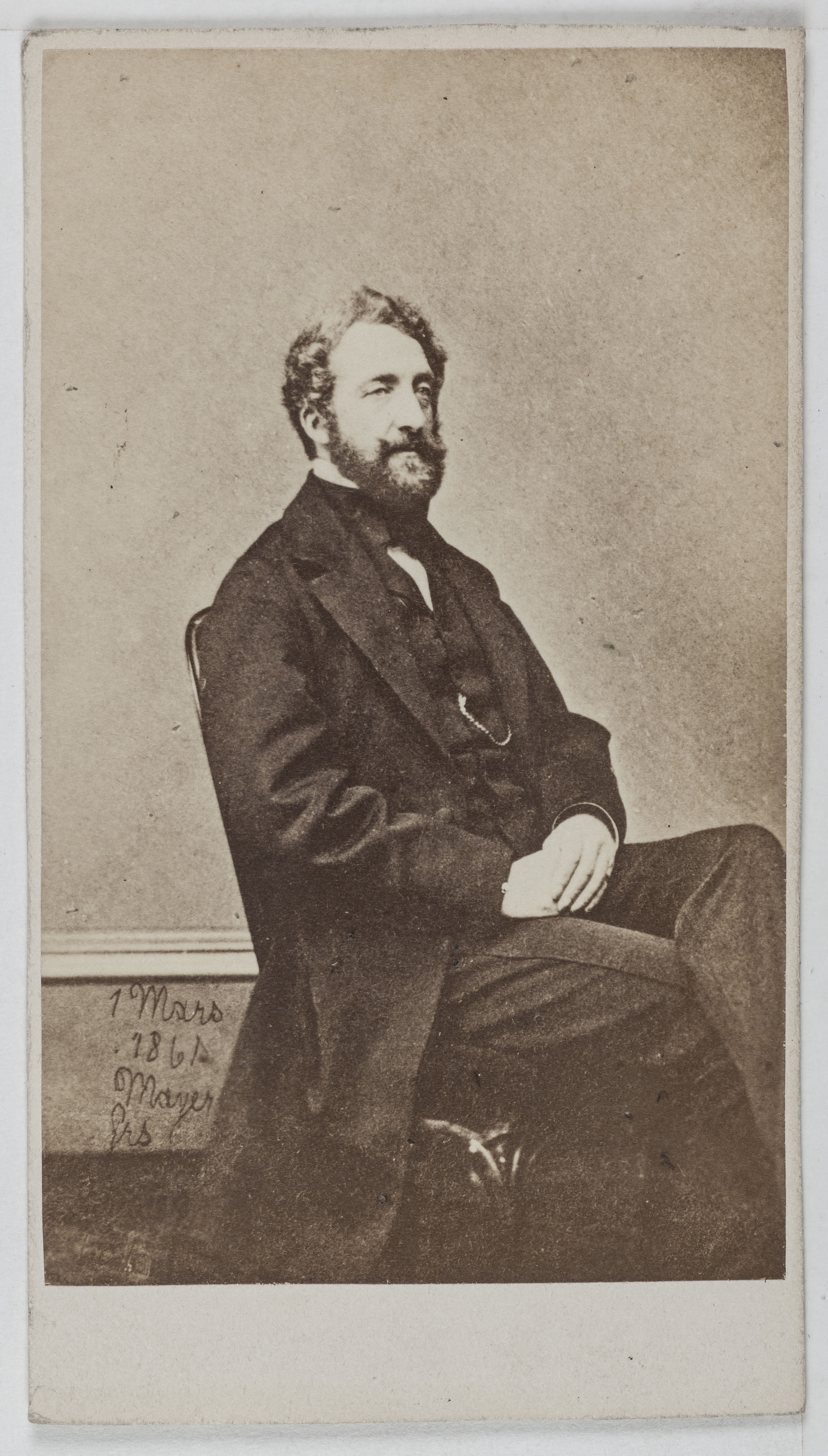 Mayer Frères et Pierson, Portrait de Louis Charles d'Orléans (1814-1896), duc de Nemours, deuxième fils du roi Louis-Philippe et lieutenant général.