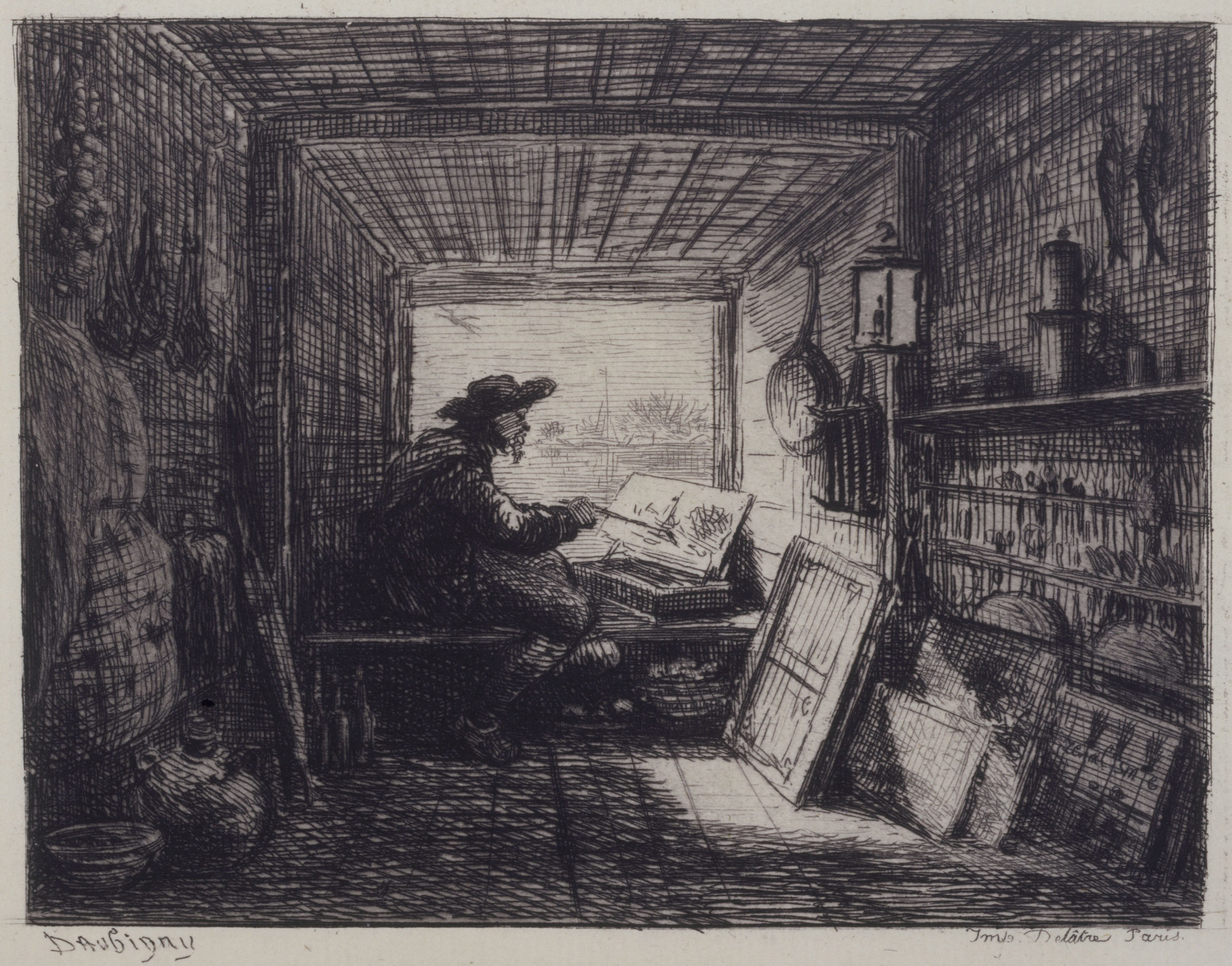 Charles François Daubigny, Le bateau-atelier dans l'album du voyage en bateau