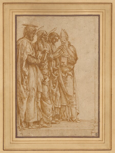Andrea Mantegna, Study of Four Saints (Peter, Paul, John the Evangelist, and Zeno)