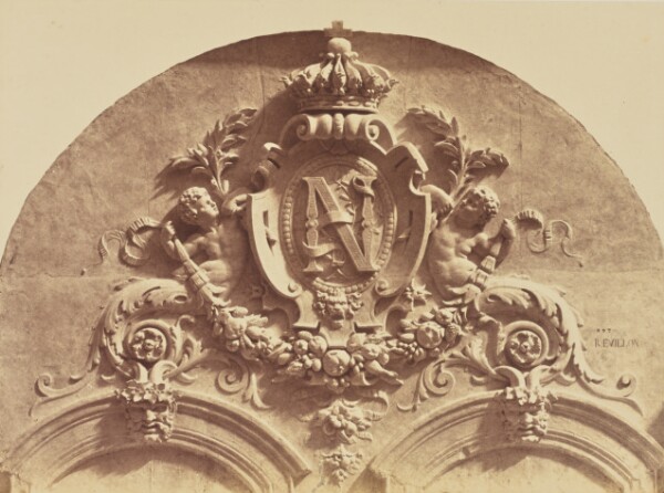 Édouard Baldus, [Decorative Element by Jean-Marie-Bienaimé Bonnassieux, Decoration of the Louvre, Paris]