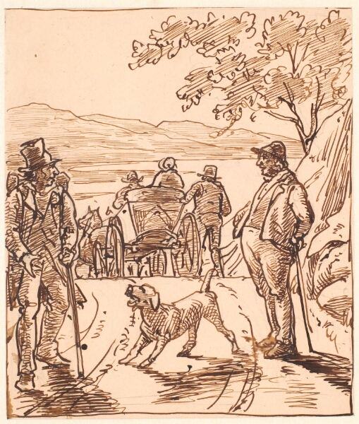 Wilhelm Marstrand, Landskab med Dalbonde og Håndværkssvend