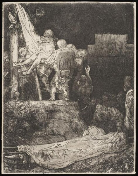Rembrandt van Rijn, The Descent from the Cross by torchlight